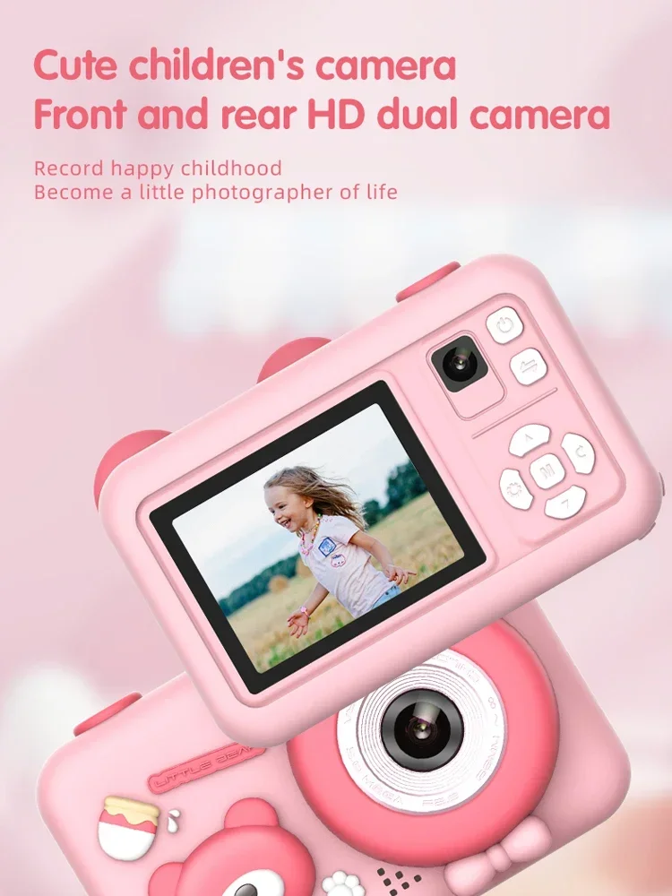 Cute Children Kids Camera Educational Toys Video Recorder Camera 2 Inch Ips HD Screen Child Camera for Children Birthday Gift