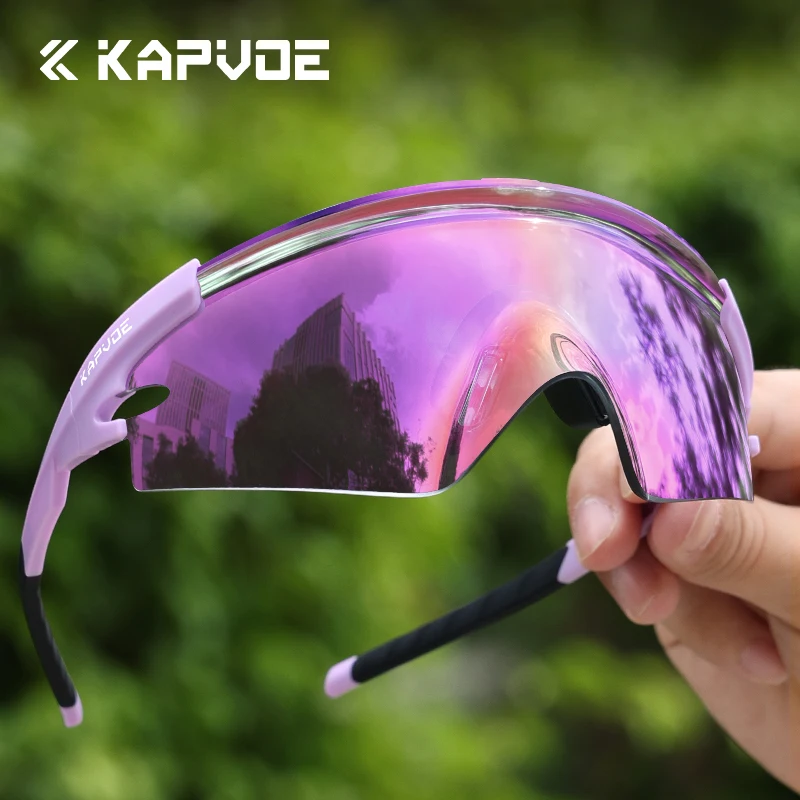 

KAPVOE Photochromic Cycling Glases Outdoor Running Sunglases Fashion Sports Sunglases Men Women MTB Road Bike Glasses