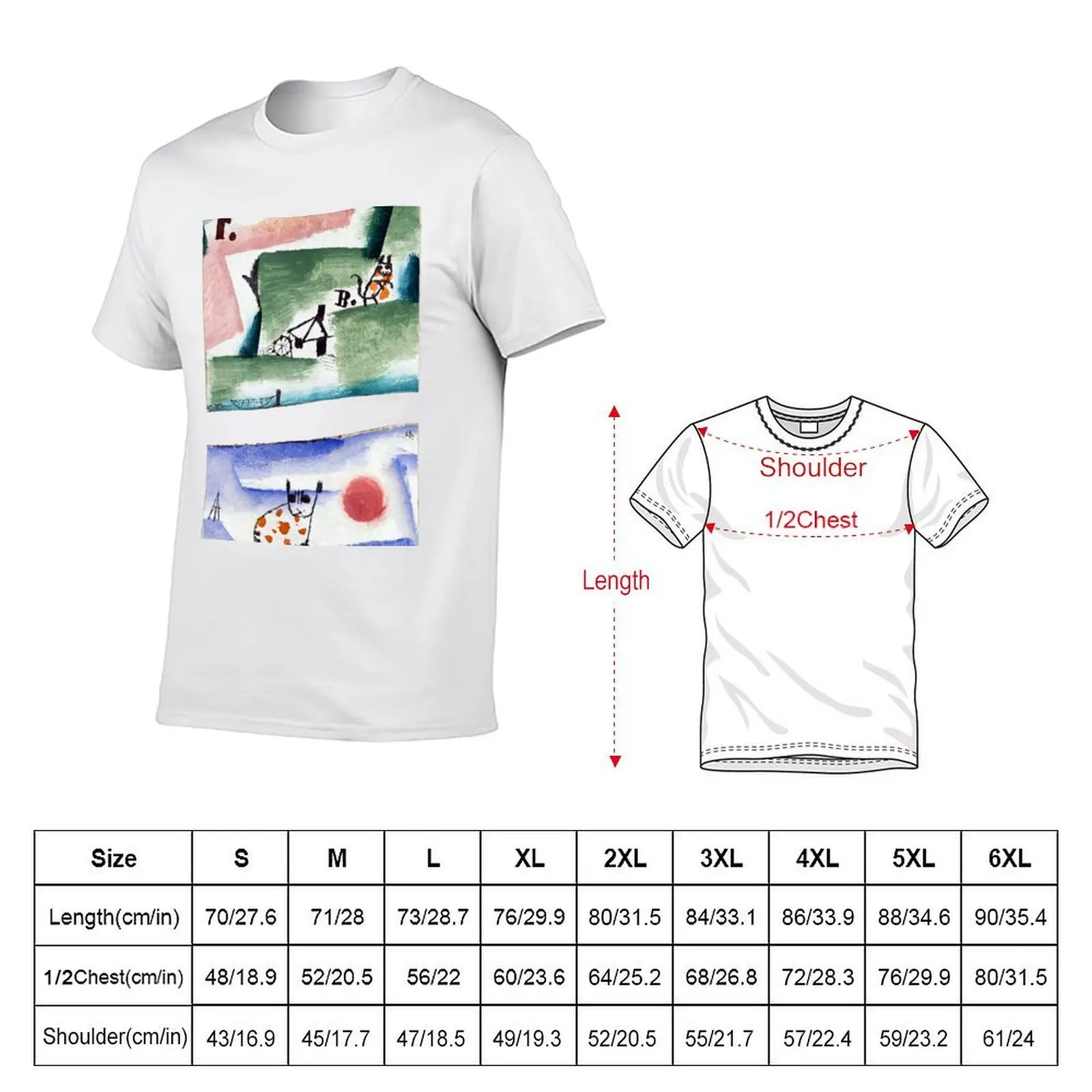 Tomcats Turf by Paul Klee Bauhaus T-Shirt basketball graphic tees summer shirt men graphic t shirts