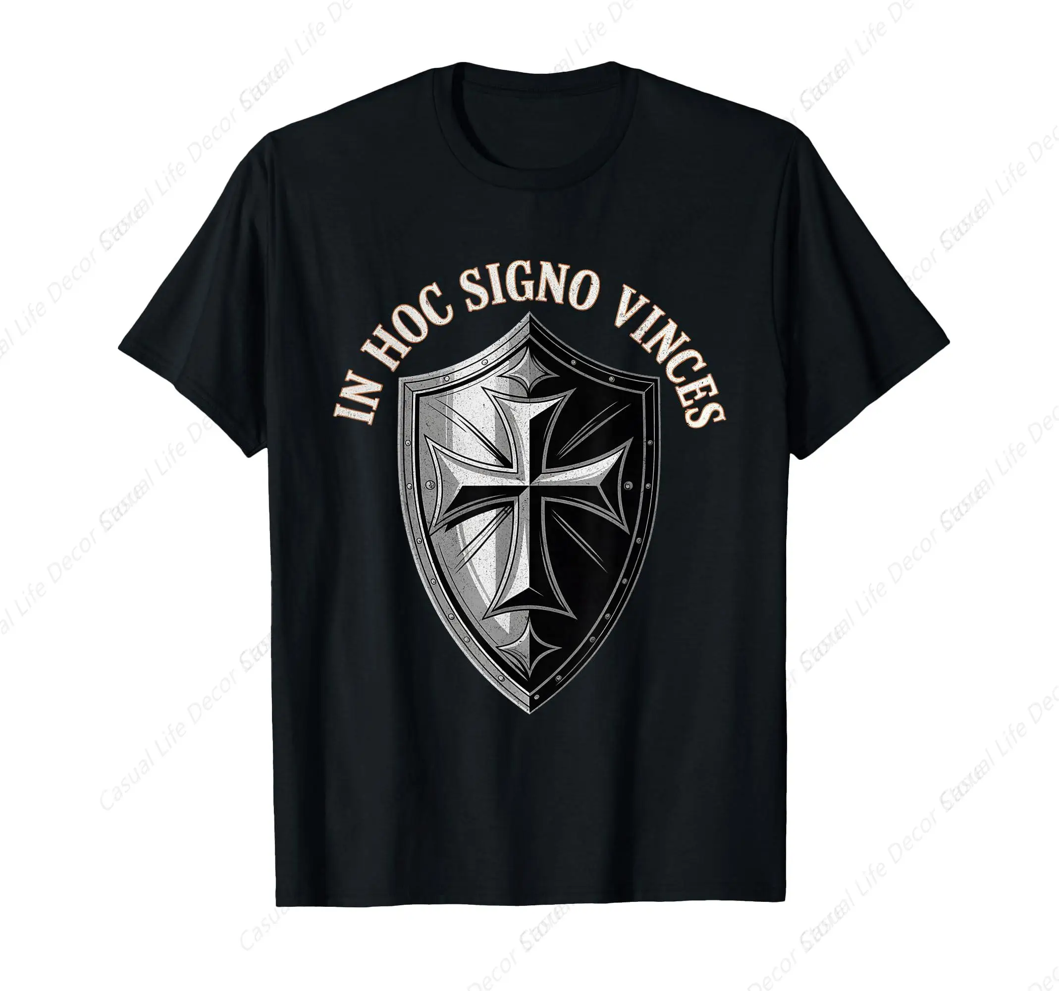 

in Hoc Signo Vinces Crusader Shield T-Shirt