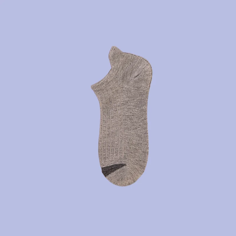 Chaussettes basses en coton pour hommes, respirantes, décontractées, absorbant la sueur, courtes, fines, bateau peu profondes, sports d'automne, été, 5/10 paires