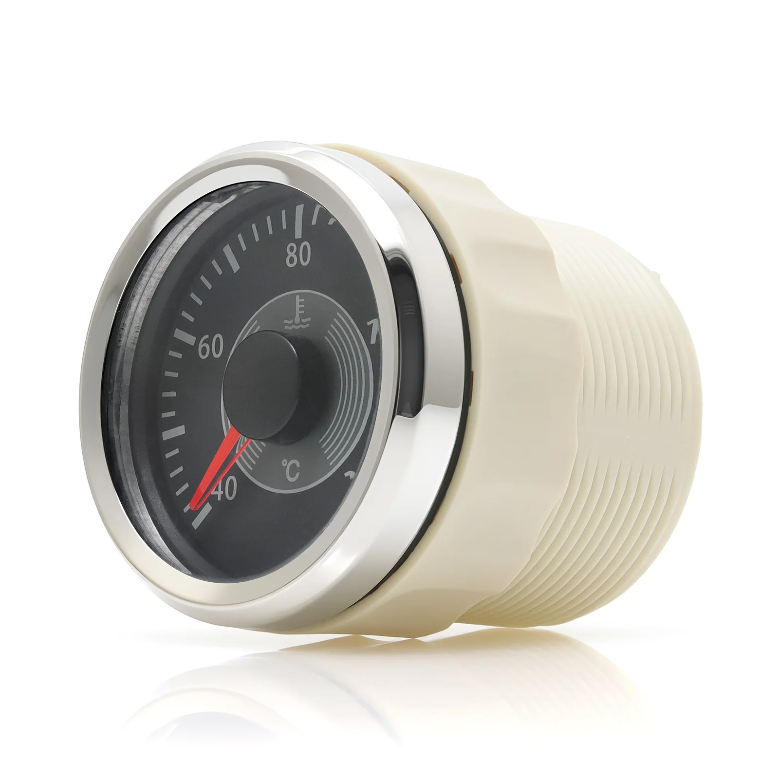 

ZMFJH Retro Vintage Stying 2"52MM Water Temperature Gauge with Sensor 10mm Red Yellow LED 40-120℃ Water Temp Meter Boat Car