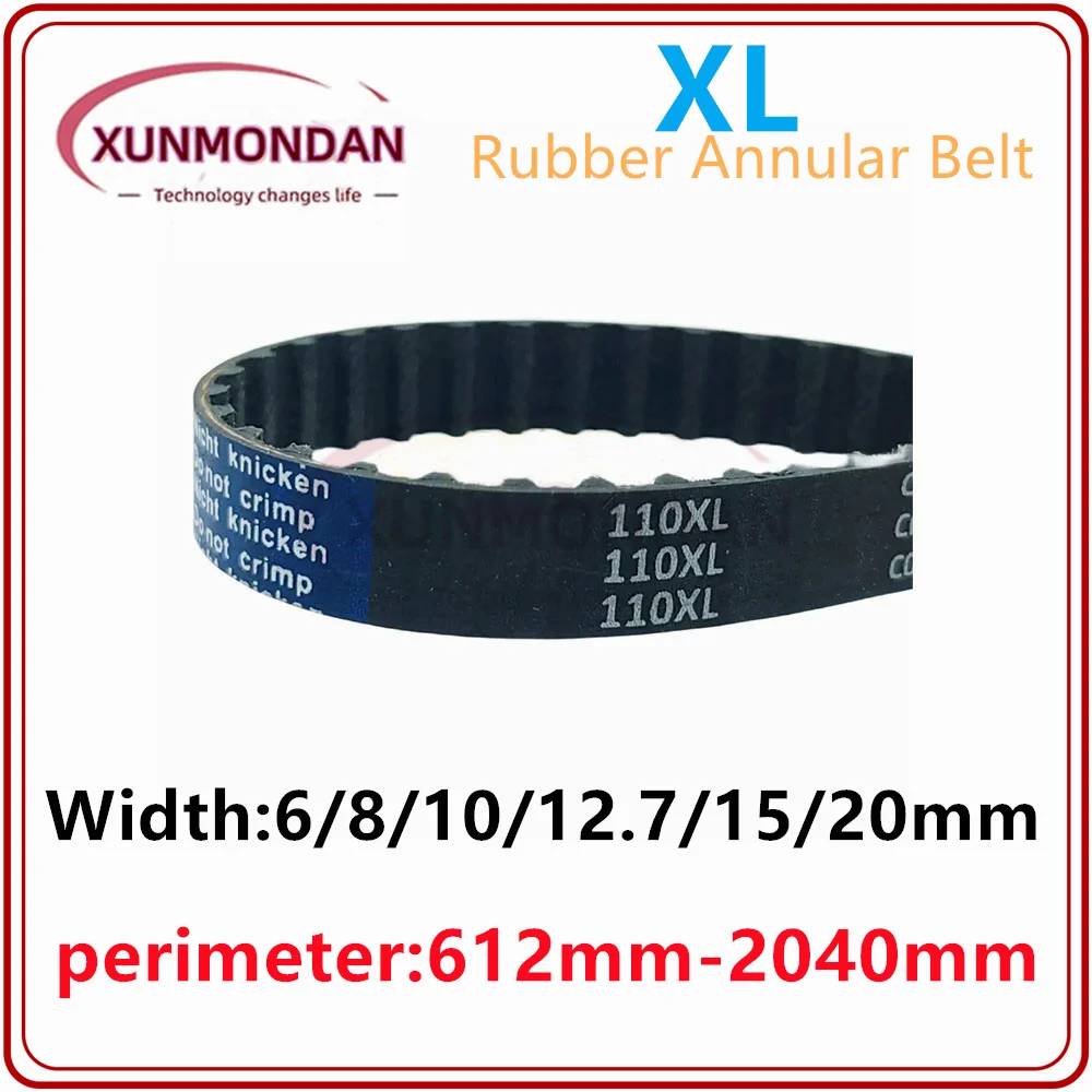 XL Timing Belt 612XL/630XL/648XL/670XL/672XL/686XL/690XL- 2040XL Width 6/8/10/12.7/15/20mm Rubber Closed Loop Synchronous Belt