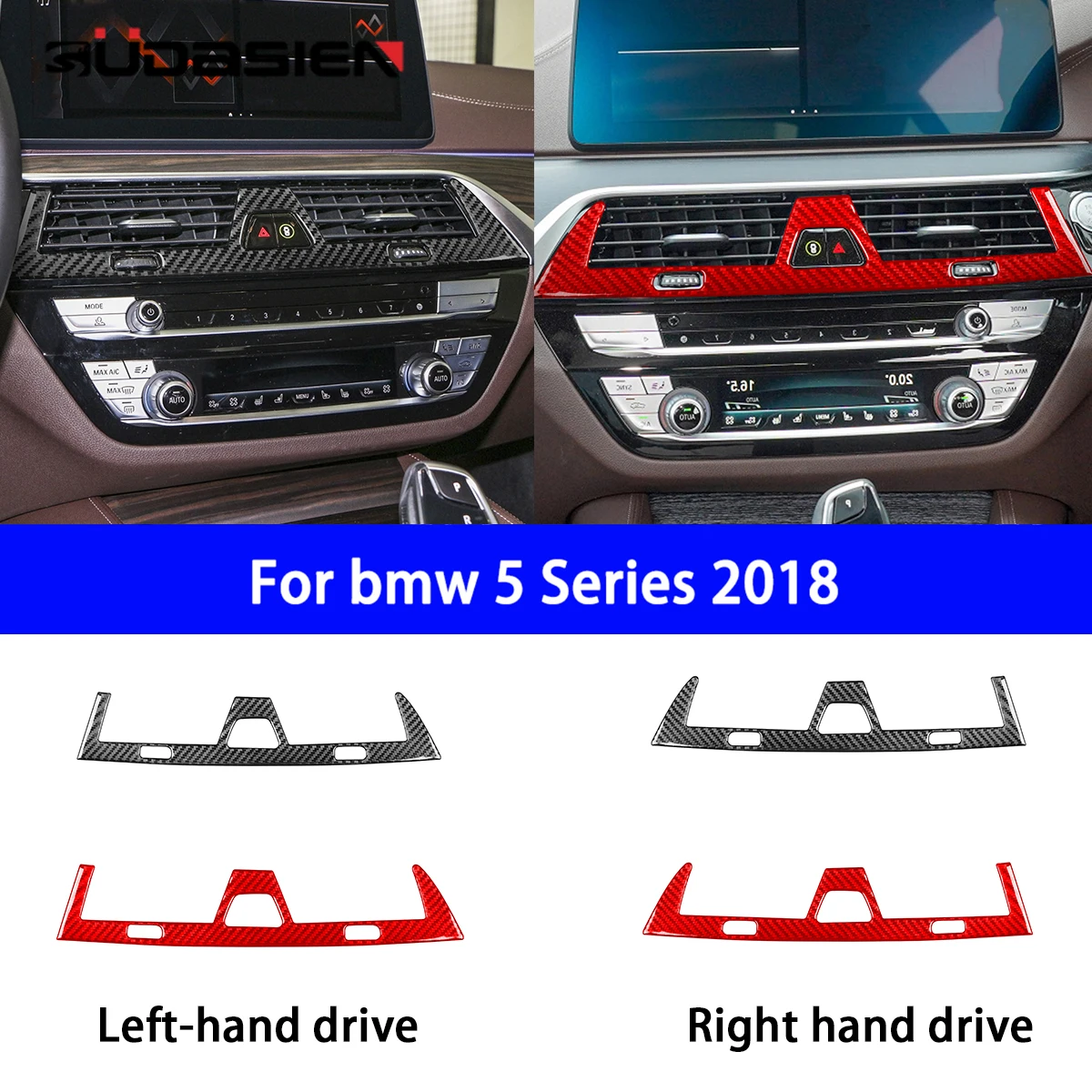 

Suitable for BMW 5 Series G38 2018 Car Center Console Air Outlet Panel Decoration Sticker Carbon Fiber Interior Modification