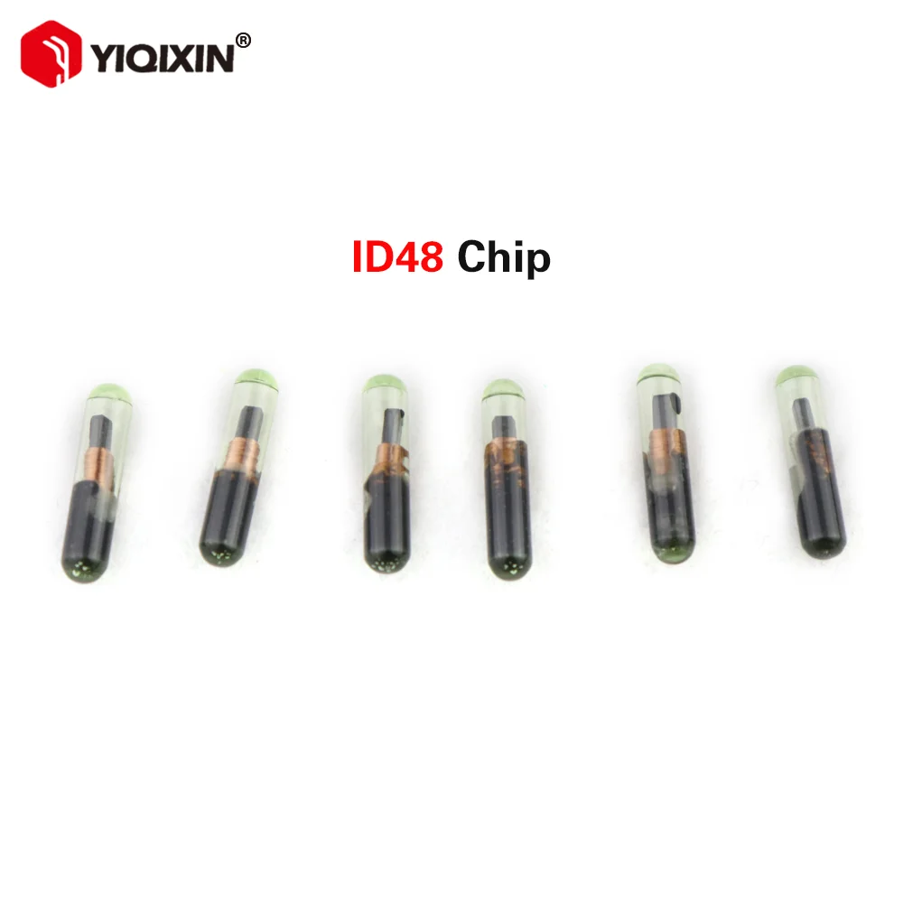 1PC ID48 Glass Transponder Chip Unlocked Copy For VW Audi Skoda Seat Honda Car Key Replacement Compatible With VVDI KD MAX Tool