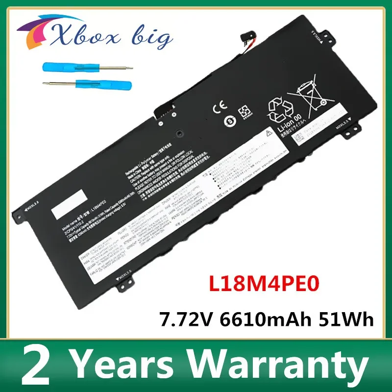 L18M4PE0 Laptop Battery For Lenovo Yoga C74014IML C74015IML L18L4PE0 7.72V 6610mAh 51Wh