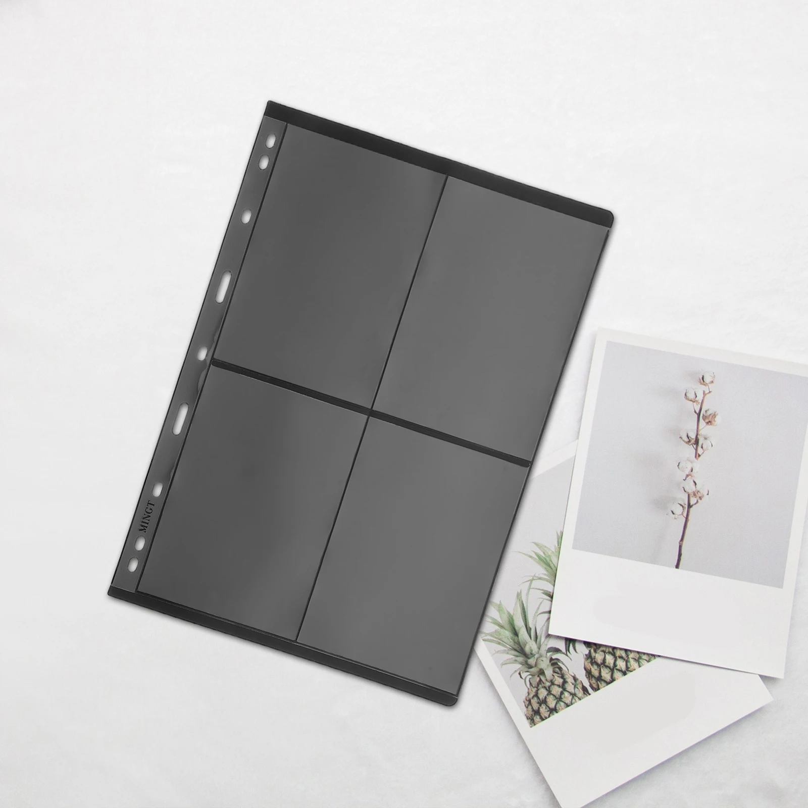 

10pcs Double Sided Album Sheets Clear Pvc 9-Hole Stamp Collecting Inserts For Coins Postcards Collectibles