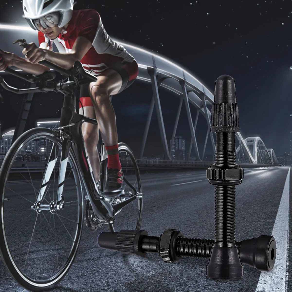 

1PC Professional Bike Vacuum Presta Valve Inflating Tubeless Air Valve Bicycle Accessories