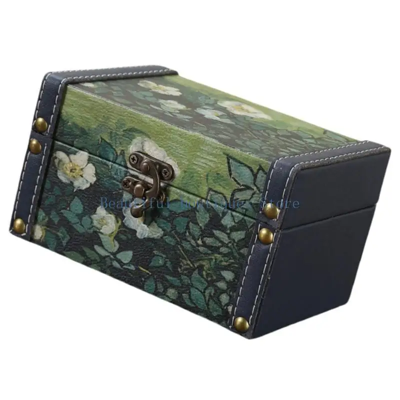 

U4LF Универсальный ящик для хранения ювелирных изделий Прочный деревянный аксессуар для дома и путешествий