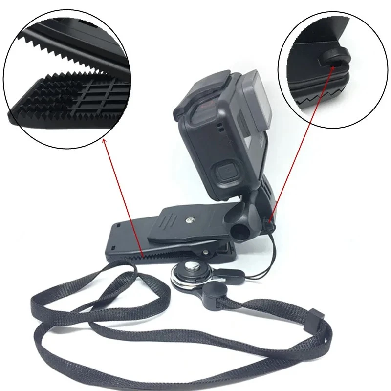 Anordsem аксессуары для Go Pro вращающийся на 360 градусов зажим Крепление для GoPro Hero 11 10 9 8 7 6 5 для Xiaomi yi для SJCAM для SJ4000