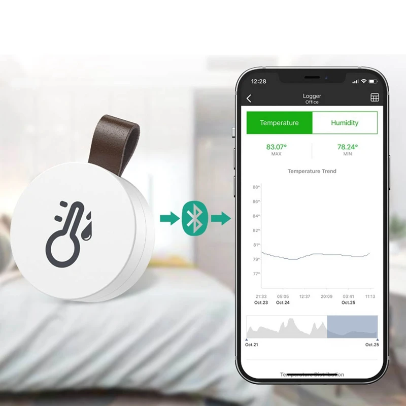 Imagem -05 - Termômetro sem Fio Bluetooth ao ar Livre Temperatura e Umidade Smart Home Sensor Branco Peça