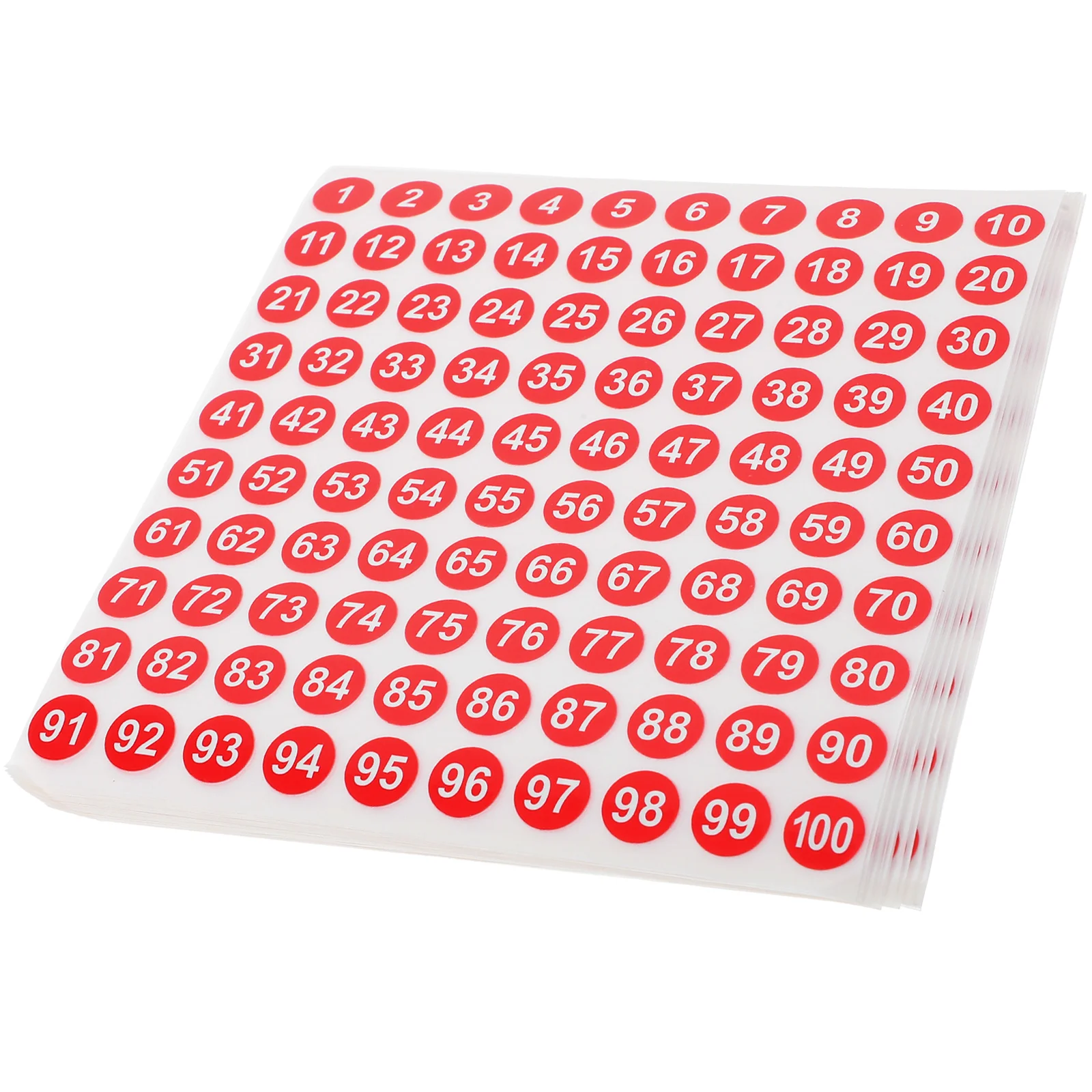

100 Sheets Waterproof Digital Stickers Clothes Number Label Small Classification Numbered Labels Color Round Adhesive