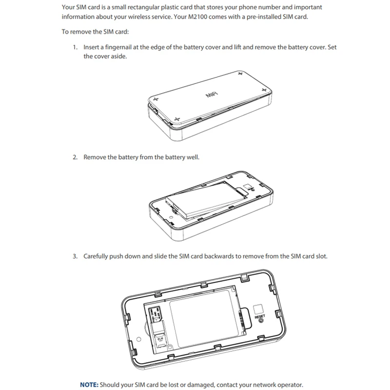 Inseego M2100 Portable Wireless MiFi 2.4" Touchscreen Display 5G Sim WiFi Router Mini Outdoor Hotspot Pocket 3500 mAh Battery