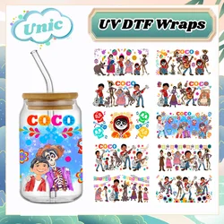 Disney COCO Characters UV DTF Wrap Transfer 16oz No Heat Needed Waterproof Permanent Adhesive