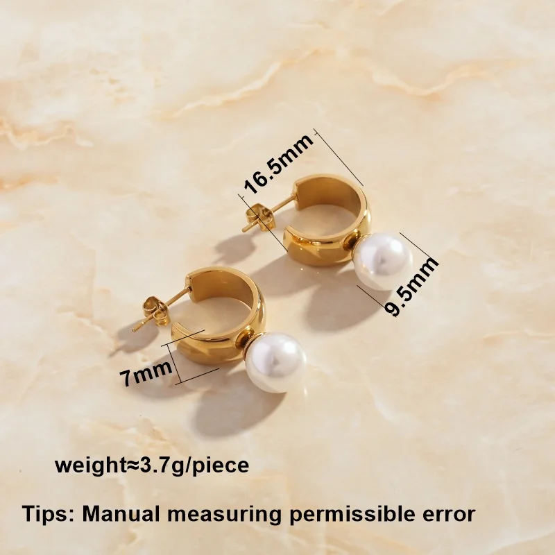 KITEAL aliexpress Gold Plated Female Friend stud earrings Imitation pearl earrings women earrings jewelry 2024