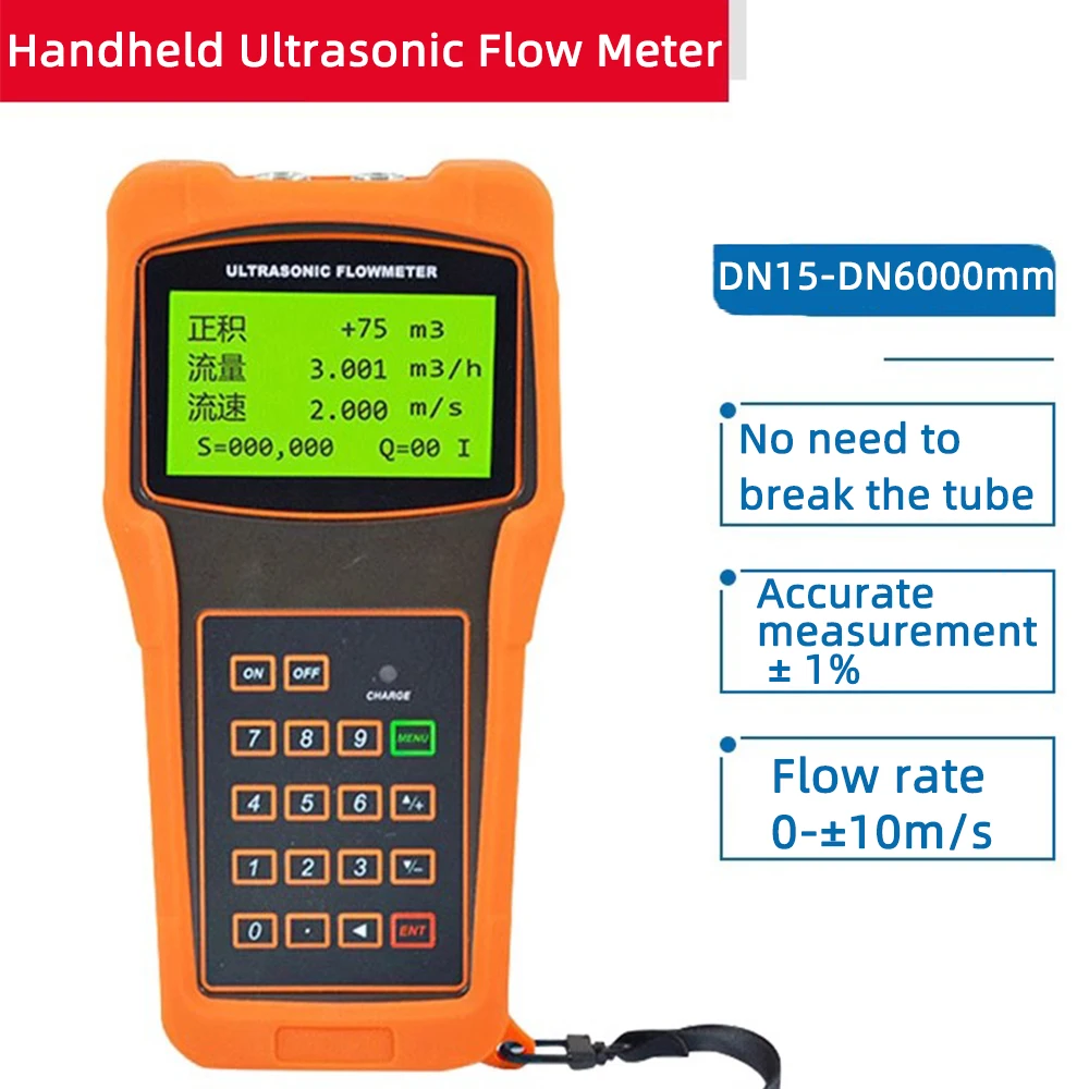 

Портативный ультразвуковой расходомер TUF-2000H внешний зажим dn50 мм DN100 dn700 мм портативный расходомер жидкости, трубчатый расходомер