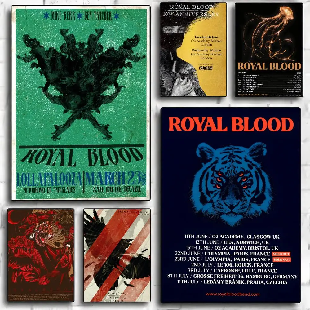 band R-Royal Blood-D Poster Minimalist Wall Sticker for Cafe Office Bar Home Decor and Gift