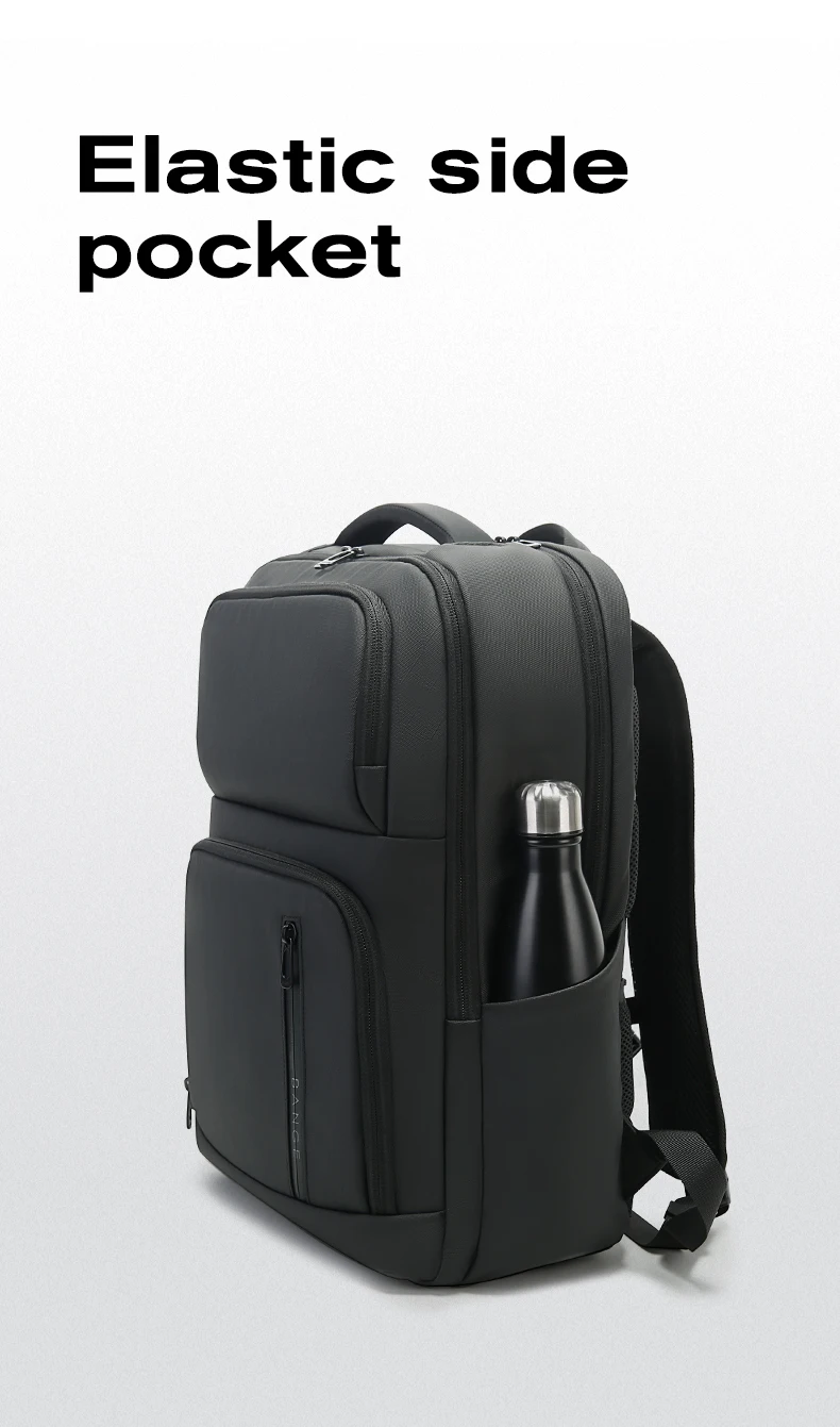 BANGE Neu eingetroffen: Großer, leichter, wasserdichter Business-Laptop-Rucksack (15,6 Zoll) für Herren und Teenager, geeignet für die Schule. – Detail 9