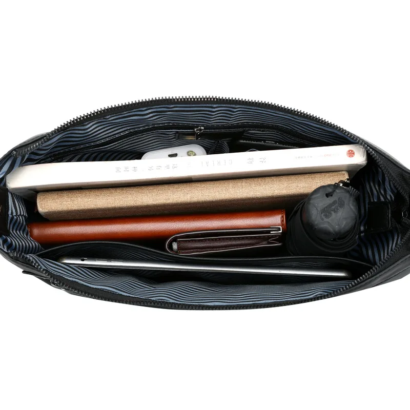 New Fashionable Large Capacity Crossbody Backpack Shoulder Men's Casual Waterproof Cloth Luxury Men Messenger Leather Satchel