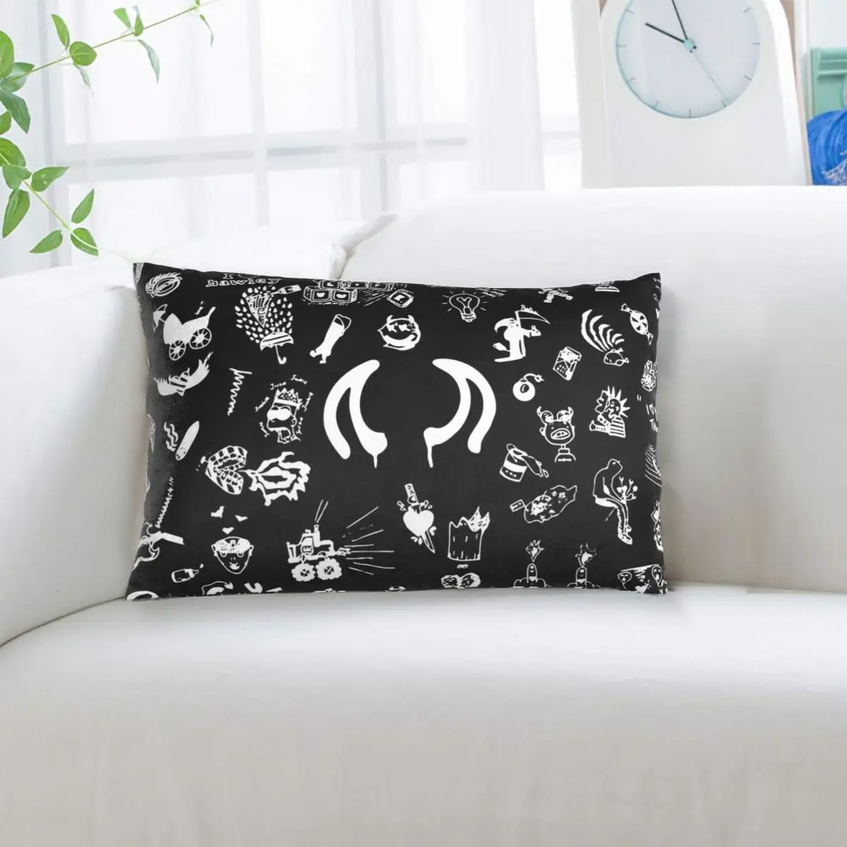 Yungblud Drawings Tattoo Sheet Rectangle Pillowcase Cushion Cover Decorative Bedroom Bed Home Comfort Throw Pillow