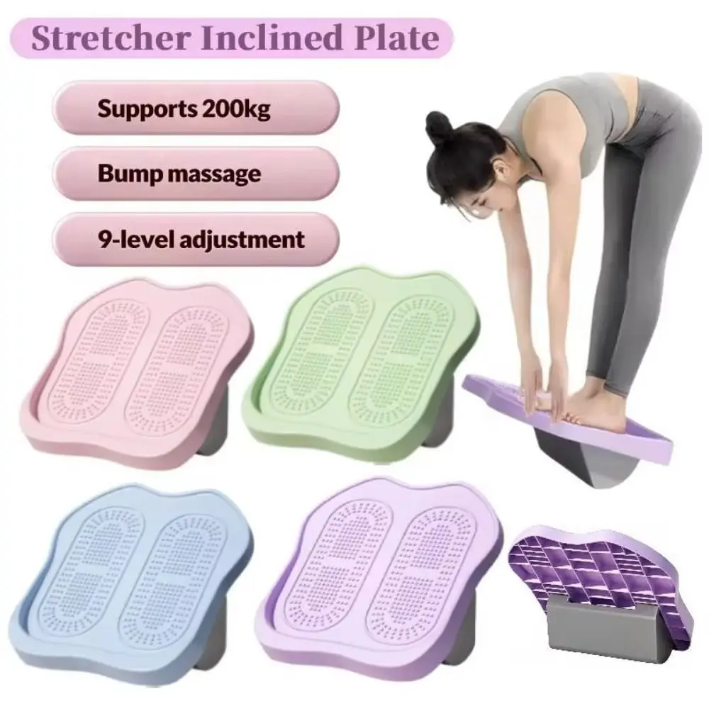 Adjustable Calf Stretching Board 9 Levels Triangular Structure Exercise Tilt Ramp Foldable Large Load Bearing