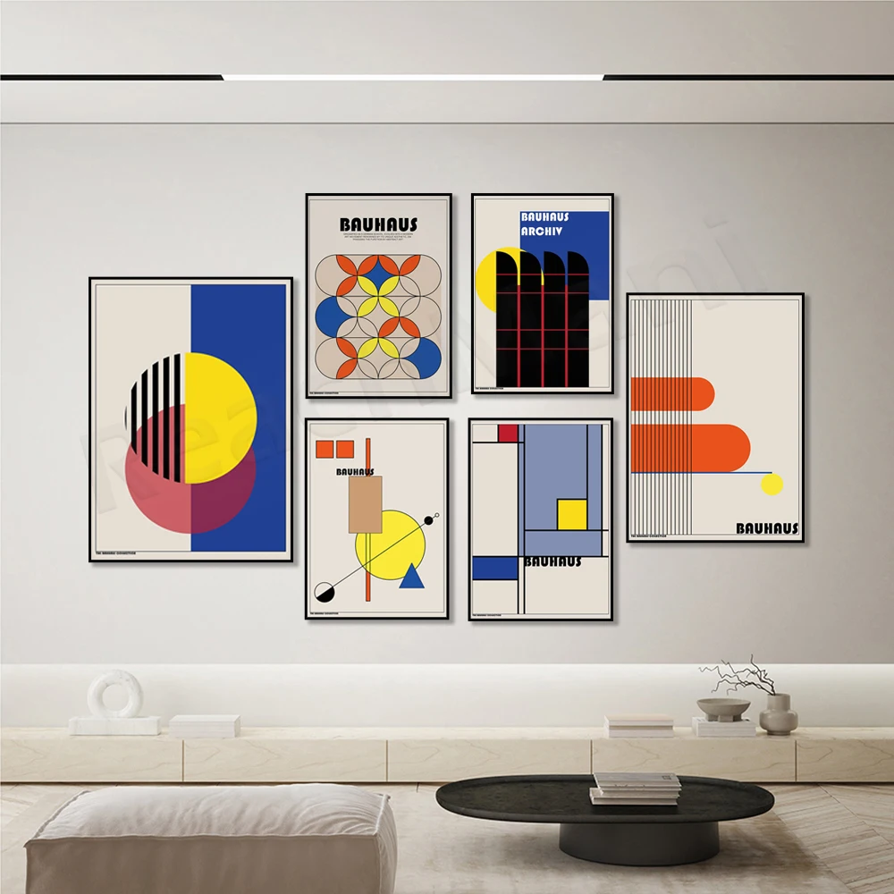 Bauhaus Archives, Bauhaus Art, Bauhaus Collection, Geometric Design, Bauhaus Exhibition Poster Printable Wall Art | Home Decor