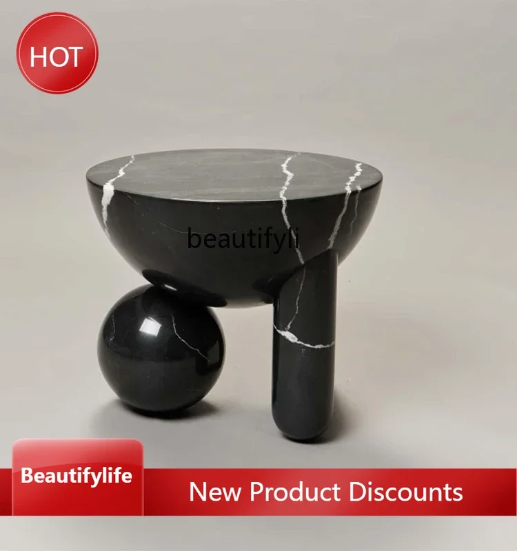 

A57 Light Luxury Personality Small round Side Table Home Villa Small Table Marble Personality Ball Bar Model Room