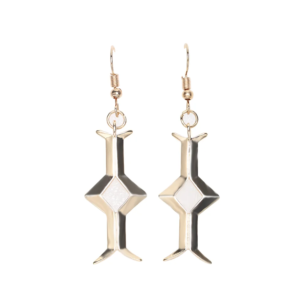Anime Geometric Earrings for Women Props Earrings Ear Cosplay Jewelry Ear Studs Gifts