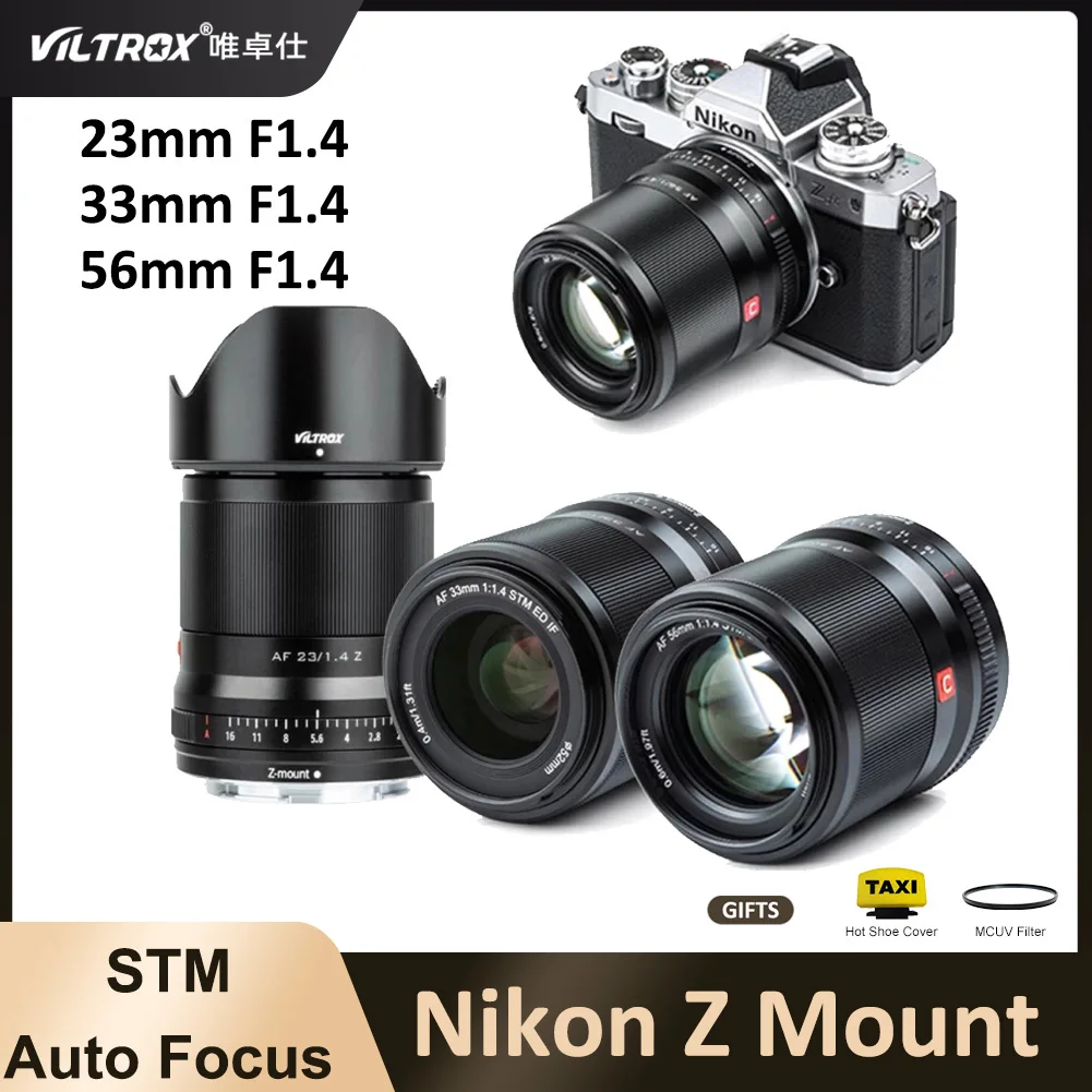 

VILTROX 13mm 23mm 33mm 56mm F1.4 APS-C STM Auto Focus Large Aperture Lens for Nikon Z Mount Mirrorless Camera Z5 Z6 Z6II Z7 ZFC