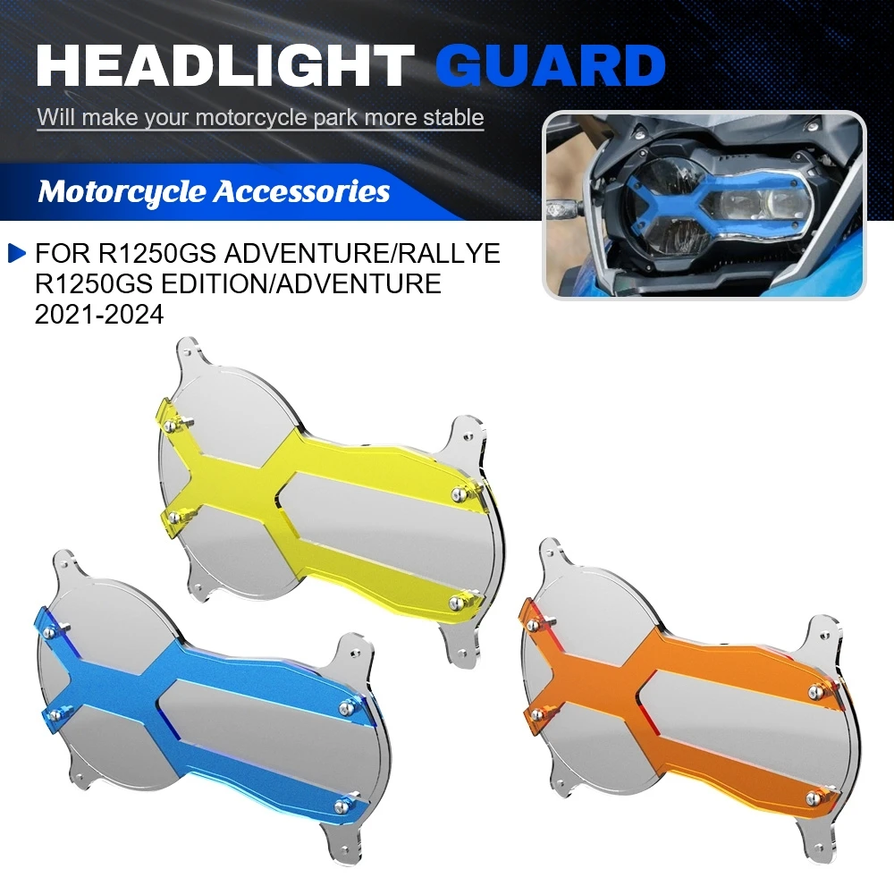 

Motorcycle Headlight Protector Cover Grill For BMW R1250GS Adventure/Rallye R1250GS Edition/Adventure 40 Years GS 2021-2024