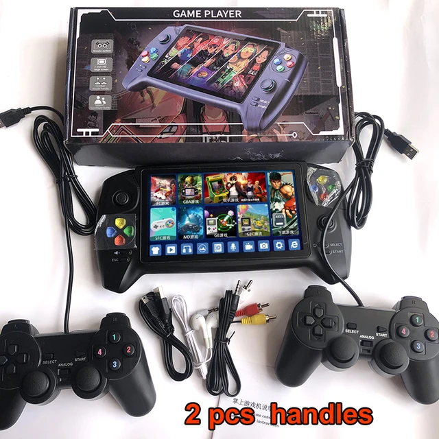 

NEW 7 inch Retro handheld game console many emulators 16G 3000 games double Joystick for GBA NES retro game console