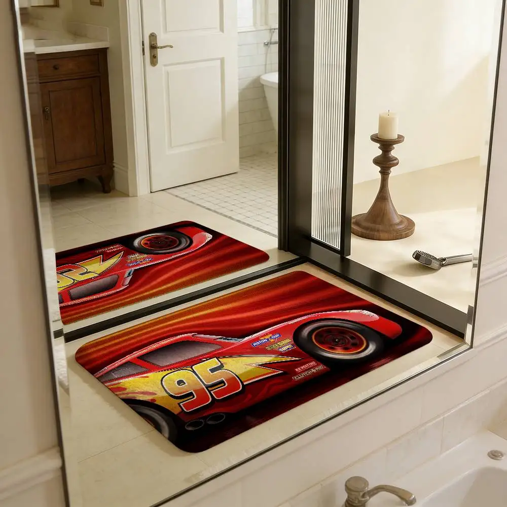 Cartoon Movie C-Cars Bathroom Mat Anti-slip Absorb Water Long Strip Cushion Bedroon Mat Welcome Doormat