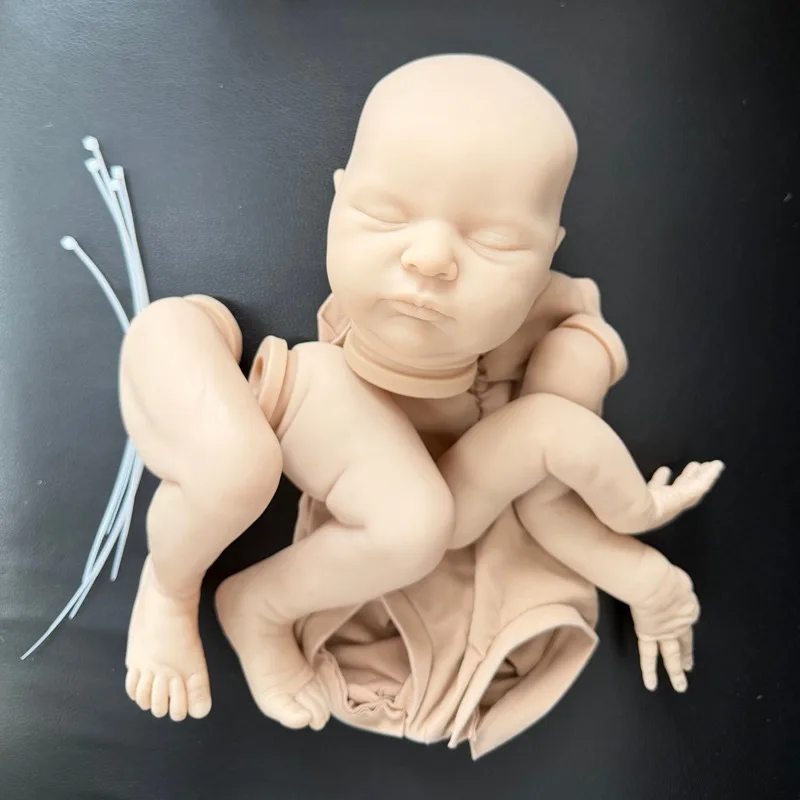 20 Inches DIY Reborn Kit Baby Laura Soft Vinyl Unfinished DIY Doll Parts with Cloth Body