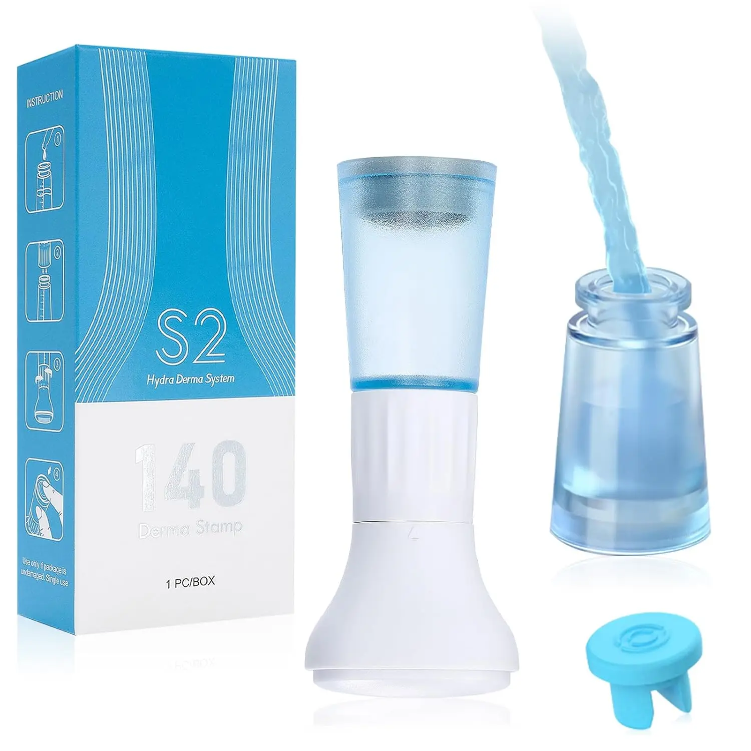 أداة ديما ستامب مايكرو إبرة للوجه - جهاز محمول للعناية الشخصية بإبر 0.25 مم (0.0098 بوصة)، لا حاجة إلى بطارية، مدمج #1