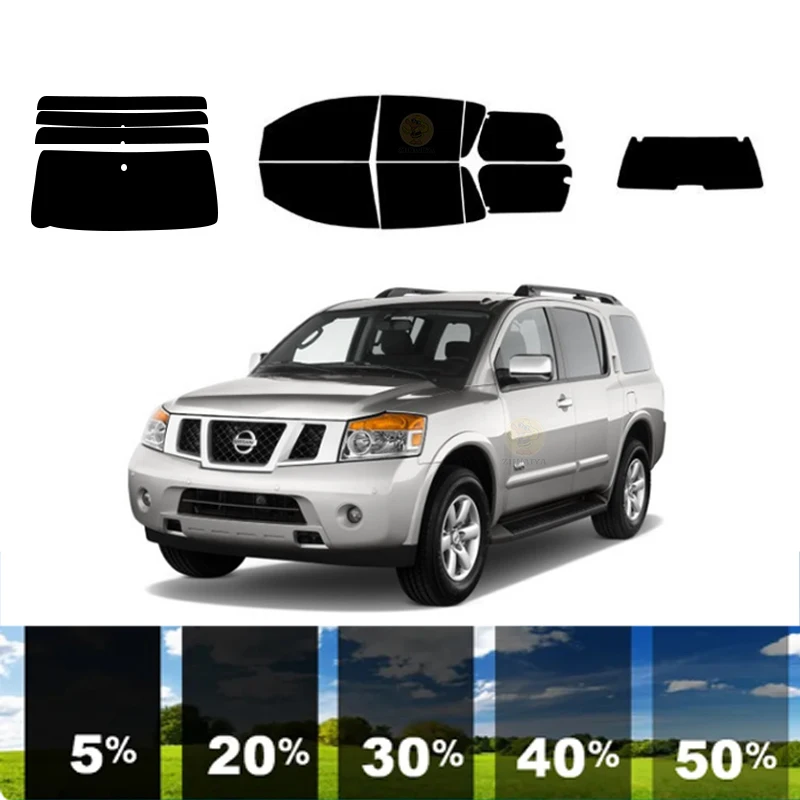 

precut Removable Window Tint Film For Car 100% UVR 5%-35%VLT Heat Insulation Carbon ﻿For NISSAN ARMADA 4 DR SUV 2004-2016