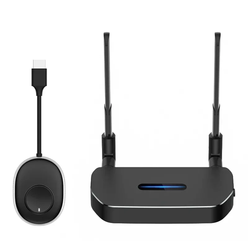 Wireless HD Transmitter and Receiver Kit 4K 30GHz Video Audio to TV Project Monitor Support 2.4/5GHz WiFi and Mirocast Airplay