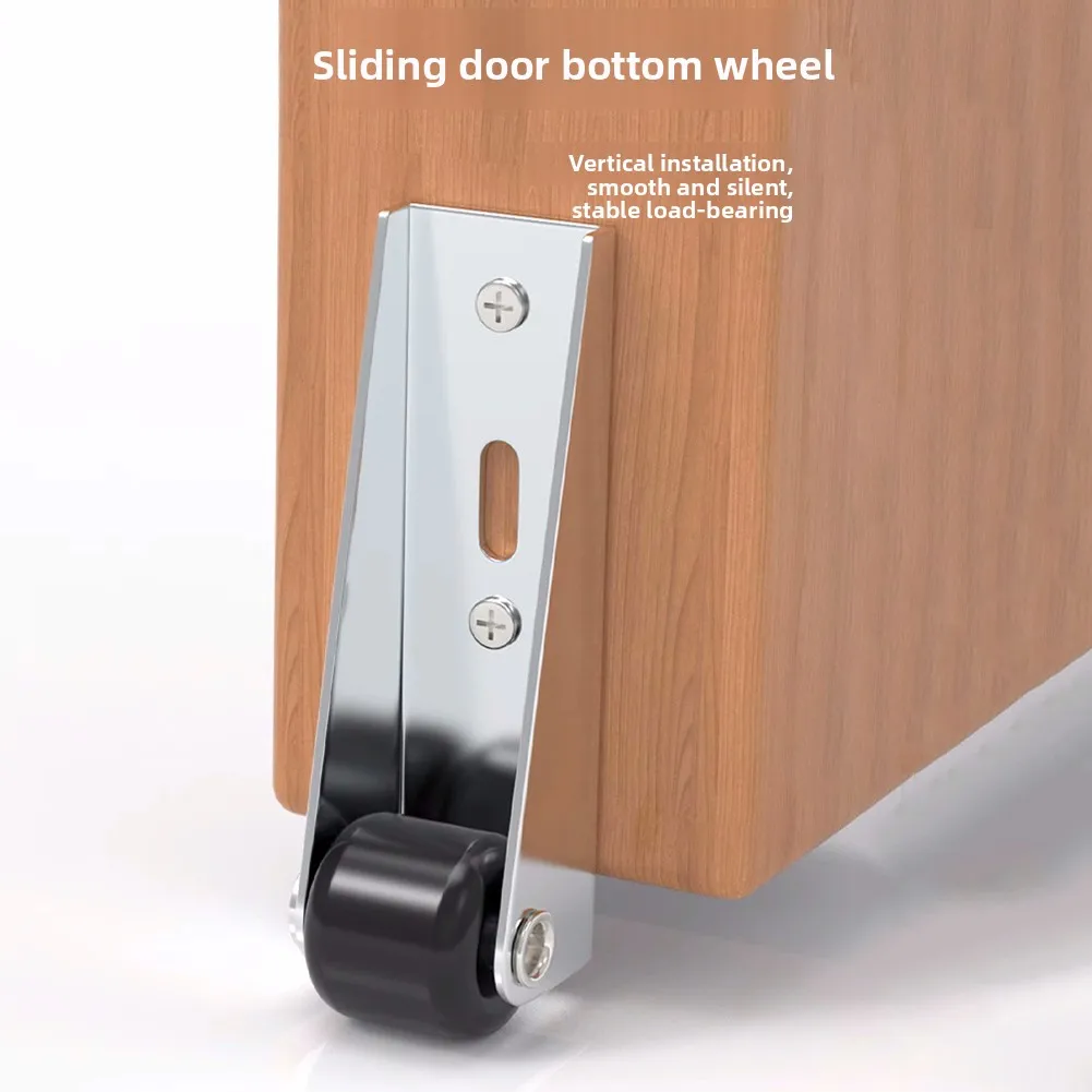 8pcs Side-Mounted Casters Silent Rubber Wheels Drawer Caster Flat Push Telescopic Wheels For Cabinet Counter Furniture