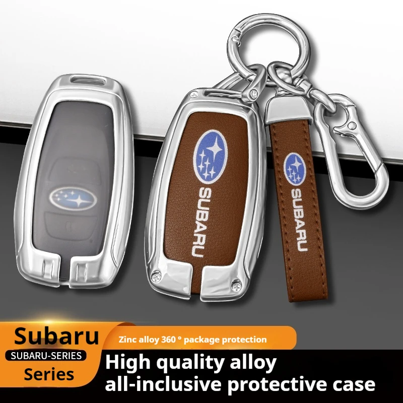 For Subaru STI Brz Wrx Xv Ascent Forester Outback Impreza Legacy Car Zinc Alloy Key Case Bag Car Metal Key Shell Auto Accessorie