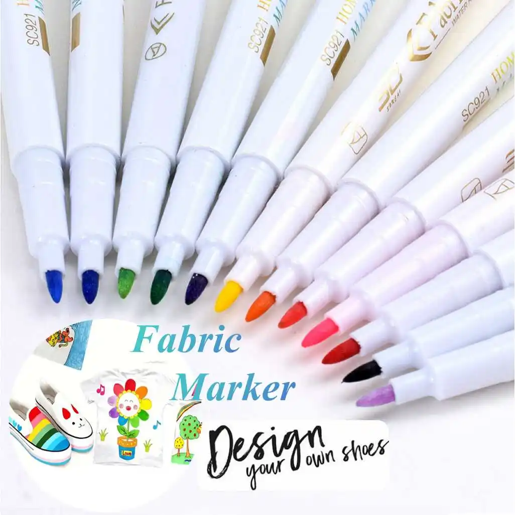 8pcs Fabric Marker Pens 8 Colors for Sewing Art Textile Drawing and Creative Tracing