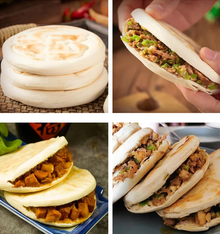 Flat Naan Arabic Pita Bread Chapati Pancake Roti Maker Flour Tortilla Making Machine Fully Automatic Motor 2200W High Capacity