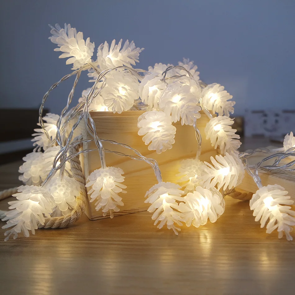 

Pinecone LED Light String, Powered By Battery,Festival Holiday Lighting, Decorative,Christmas Party Garland Decoration, 6 m, 10m