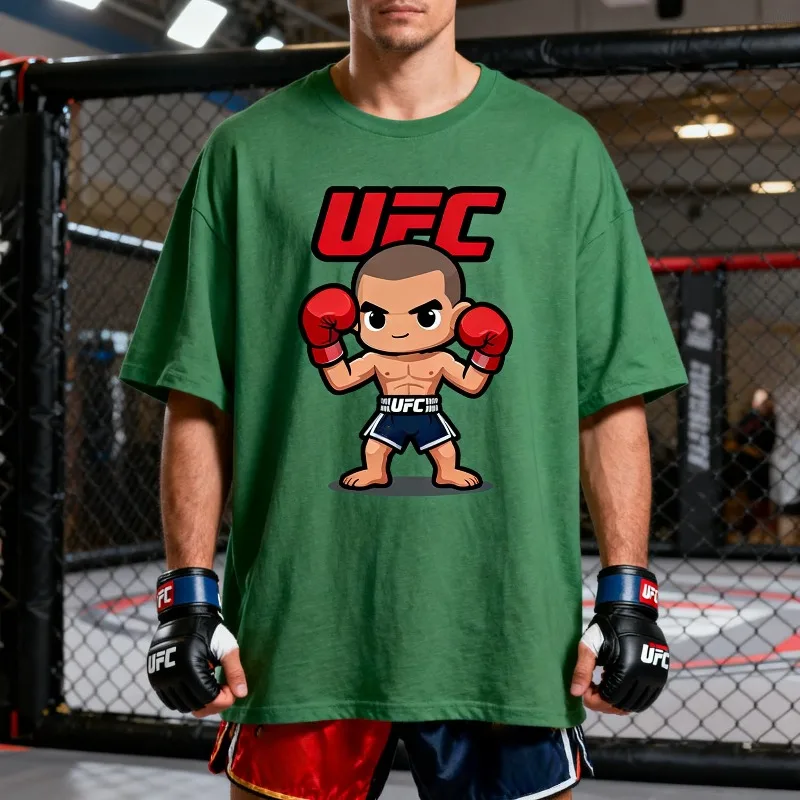 

MOTO-2025 Мужская мода Бестселлер UFC Боксерский матч Любители экстремальных видов спорта Быстросохнущий дышащий топ с короткими рукавами