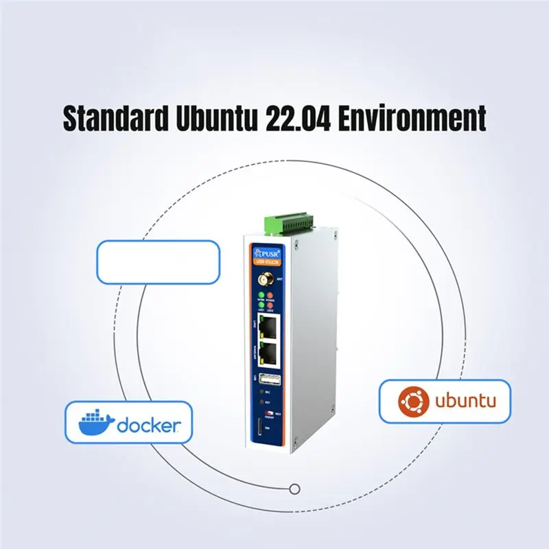 PUSR USR-EG228 RK3506J Linux Industrial Computer Fanless DDR3 512GB 2RS485 Ubuntu 22.04 Edge Computing Mini PC