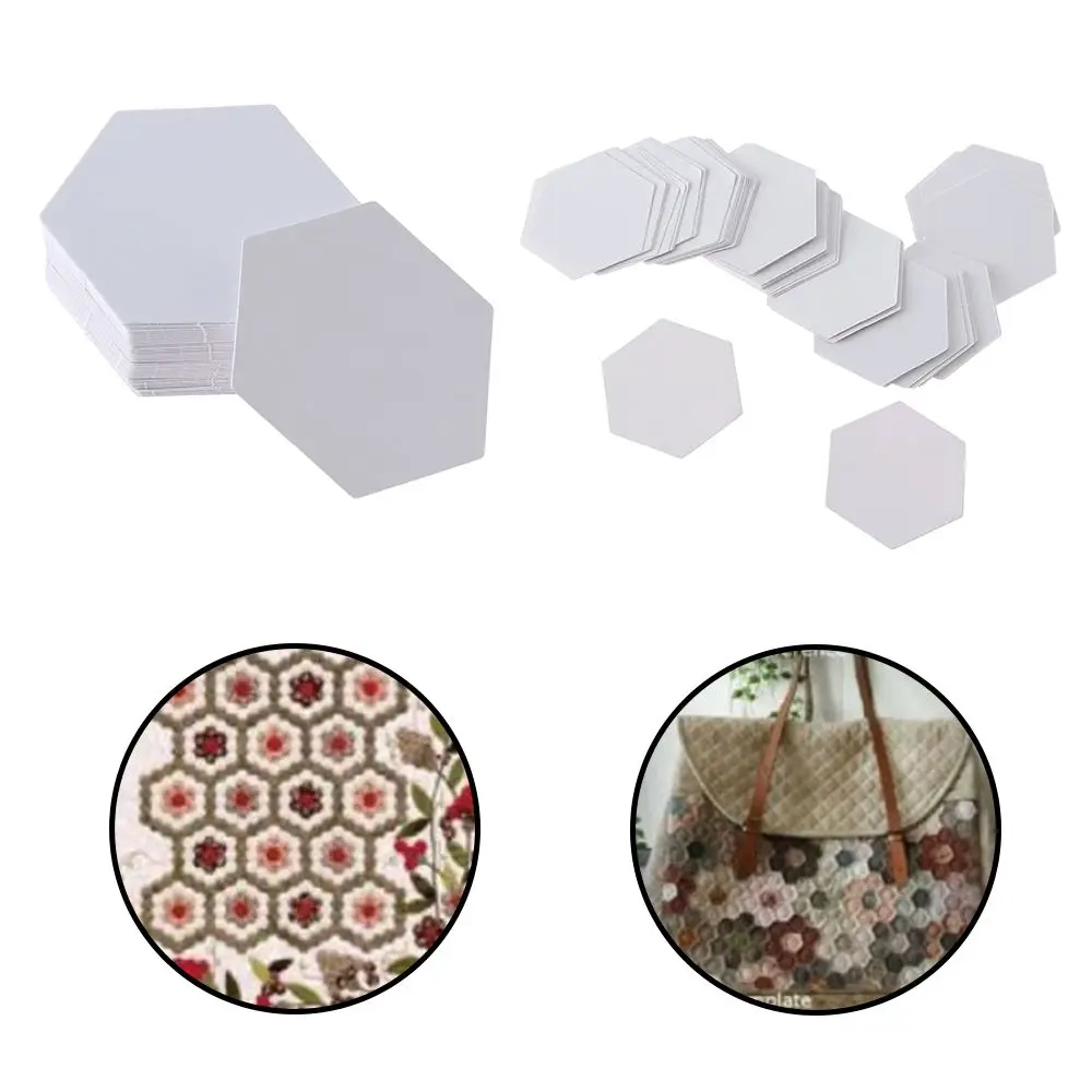 100Pcs Hexagon Templates For Patchwork Paper Sewing Patterns Craft DIY Garment Fabric Quilting Sewing Tools Accessories