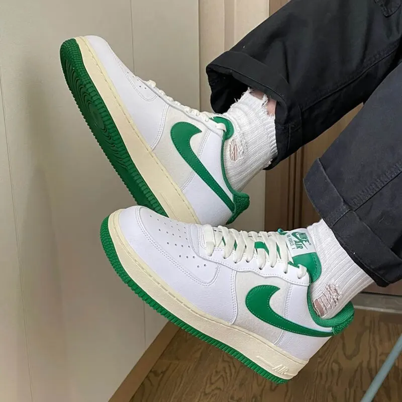 Nike White Green Air Force 1'07 Удобные и универсальные Нескользящие, износостойкие, легкие кроссовки с низким верхом