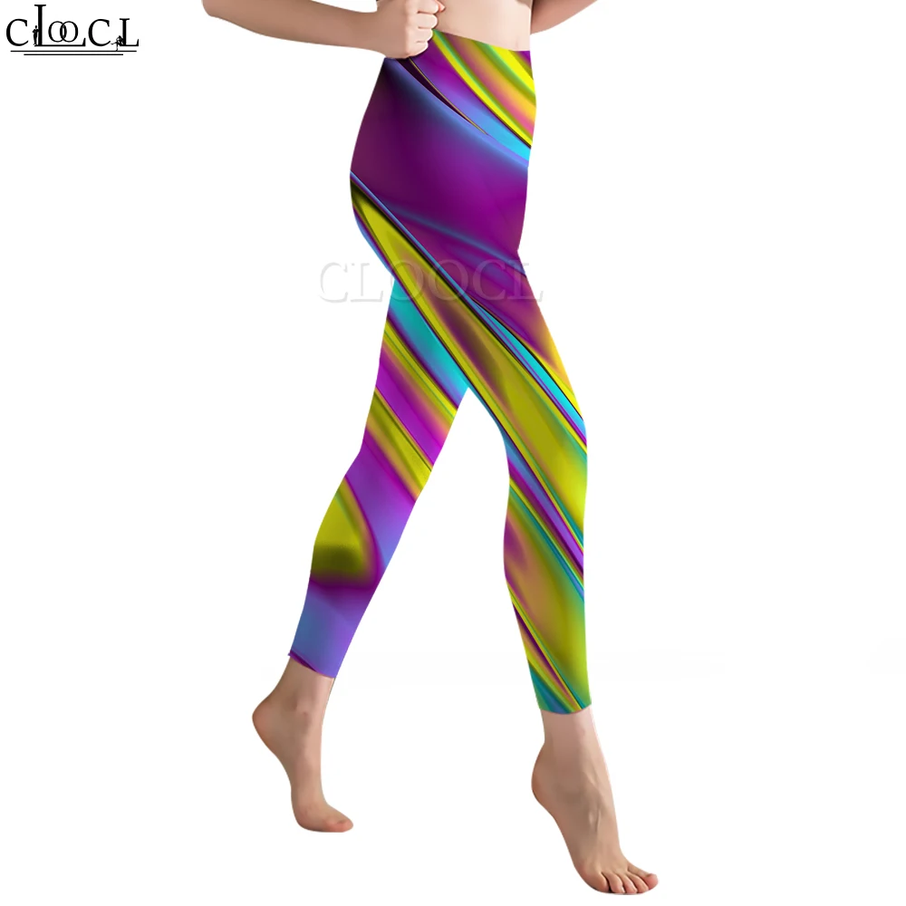 CLOOCL Celana Panjang Print 3D Warna Memesona Mode Legging Wanita untuk Wanita Luar Ruangan Jogging Gym Legging Latihan Gaya Hip Hop