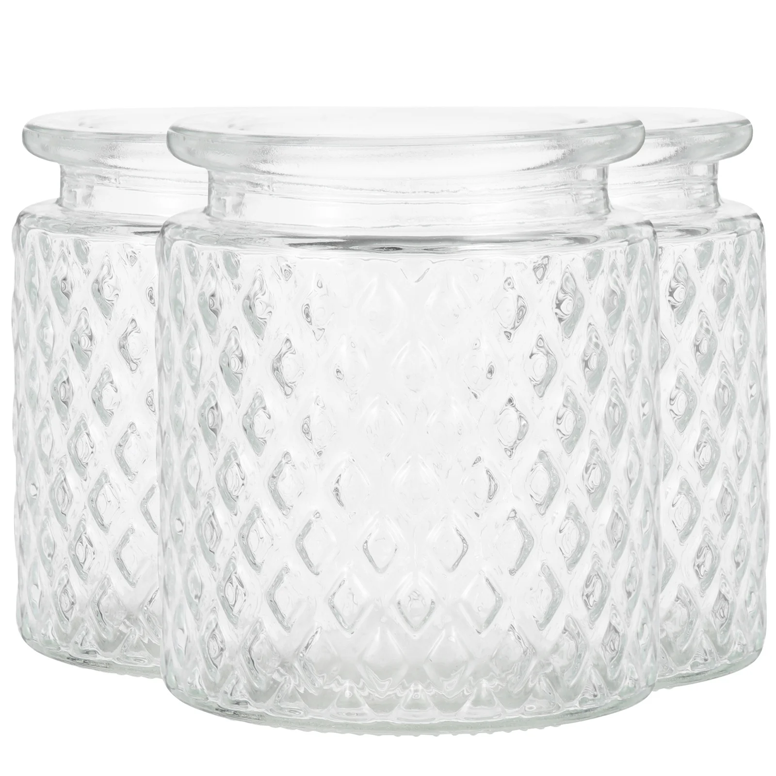 

3Pcs Clear Glass Jars Containers Heatproof Aromatherapy Craft Holder for Romantic Dinners Glass Jar