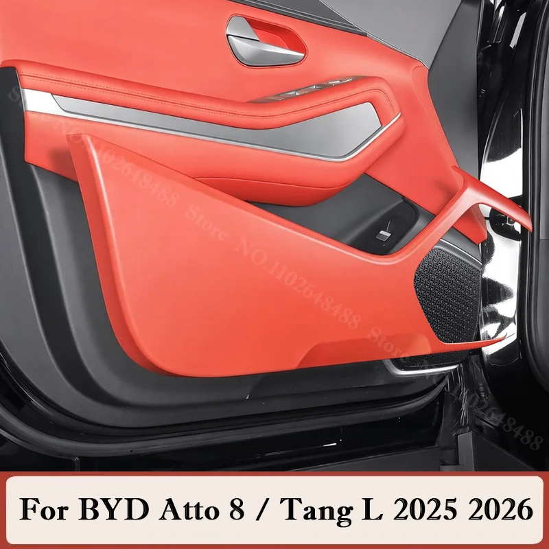 For BYD Atto 8 Tang L Car Door Anti Kick Pad ABS Door Panel Protection Frame Auto Interior Modification Decoration Accessories