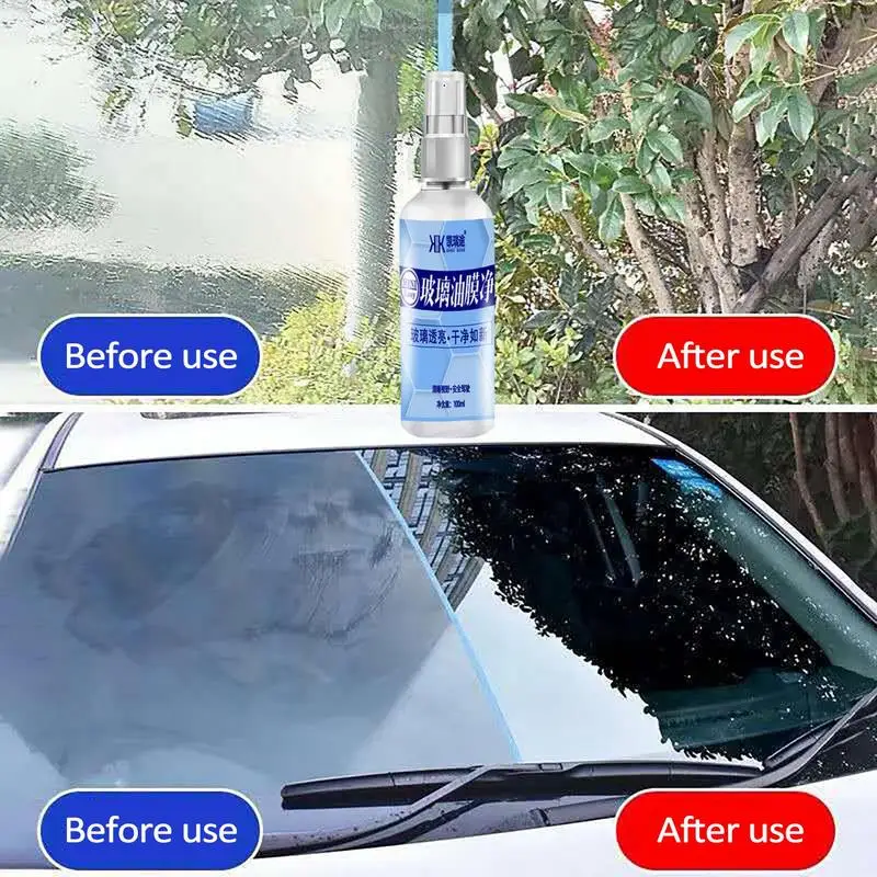 Car Windshield Oil Film Cleaner 100ml Windshield Glass Cleaner Car Windshield Cleaner Window Glass Cleaner Agent Gentle Deep