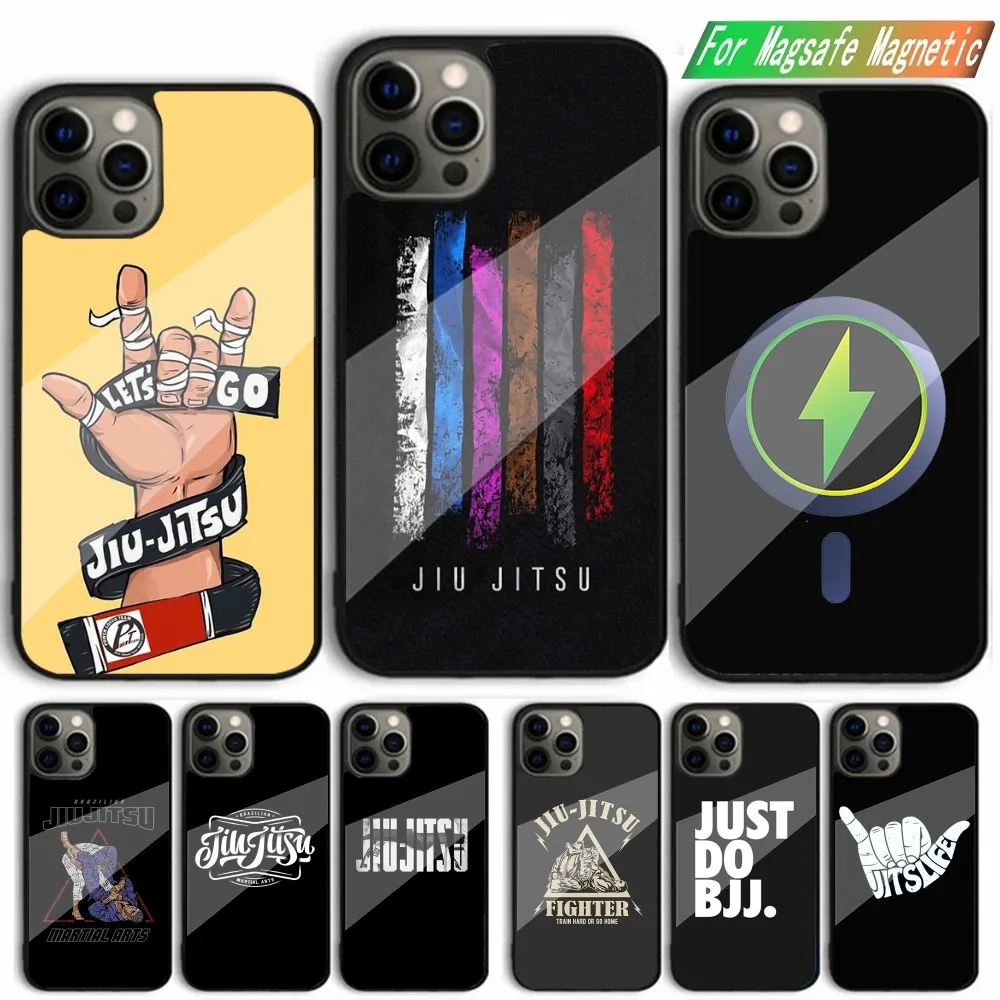 BJJ Brazilian J-Jiu Jitsu Phone Case For iPhone 15,14,13,12,11,Plus,Pro,Max Mini Magsafe Magnetic Wireless Charging